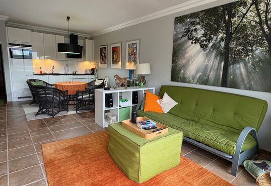 stylish flat right by the sea