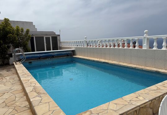 Semi detached house with sea views and pool